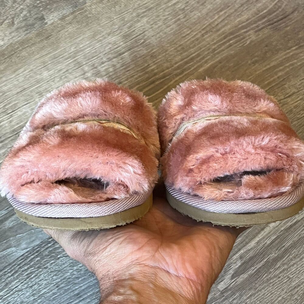 Minnetonka London Plush Slide Slipper Pink Ultrasoft Womens 5 - Picture 6 of 8